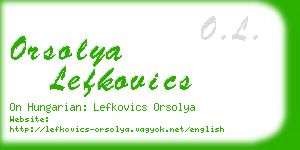 orsolya lefkovics business card